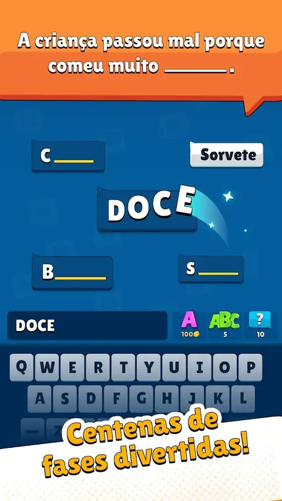 Ecrã de jogo de Palavra Popular: Jogo Familiar