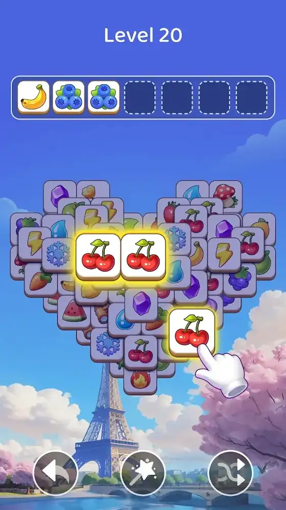 Ecrã de jogo de Tile Explorer® - Combinação